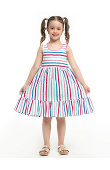 Платье детское Радуга, Цвет: Белый, Размер: 104 (104 - 56 - 51), изображение 4