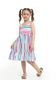 Платье детское Радуга, Цвет: Белый, Размер: 104 (104 - 56 - 51), изображение 2