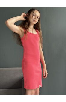 Платье детское Мини, Цвет: Коралловый, Размер: 34, изображение 4