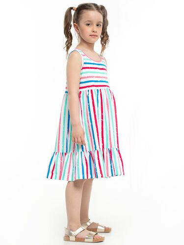 Платье детское Радуга, Цвет: Белый, Размер: 98 (98 - 56 - 51), изображение 3
