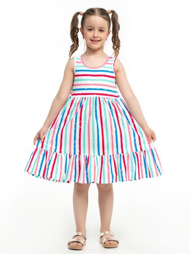 Платье детское Радуга, Цвет: Белый, Размер: 98 (98 - 56 - 51), изображение 4