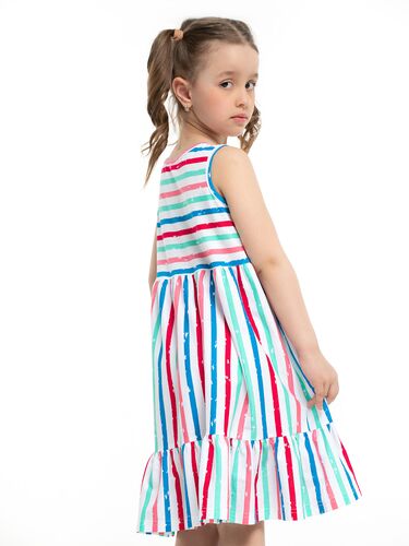 Платье детское Радуга, Цвет: Белый, Размер: 98 (98 - 56 - 51), изображение 5
