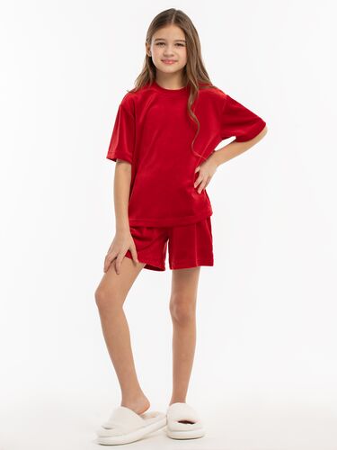 Комплект для девочек Кэт, Цвет: Красный, Размер: 34 (140 - 68 - 60), изображение 4