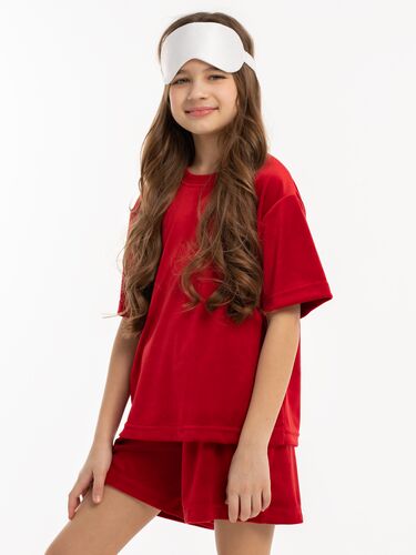 Комплект для девочек Кэт, Цвет: Красный, Размер: 34 (140 - 68 - 60)